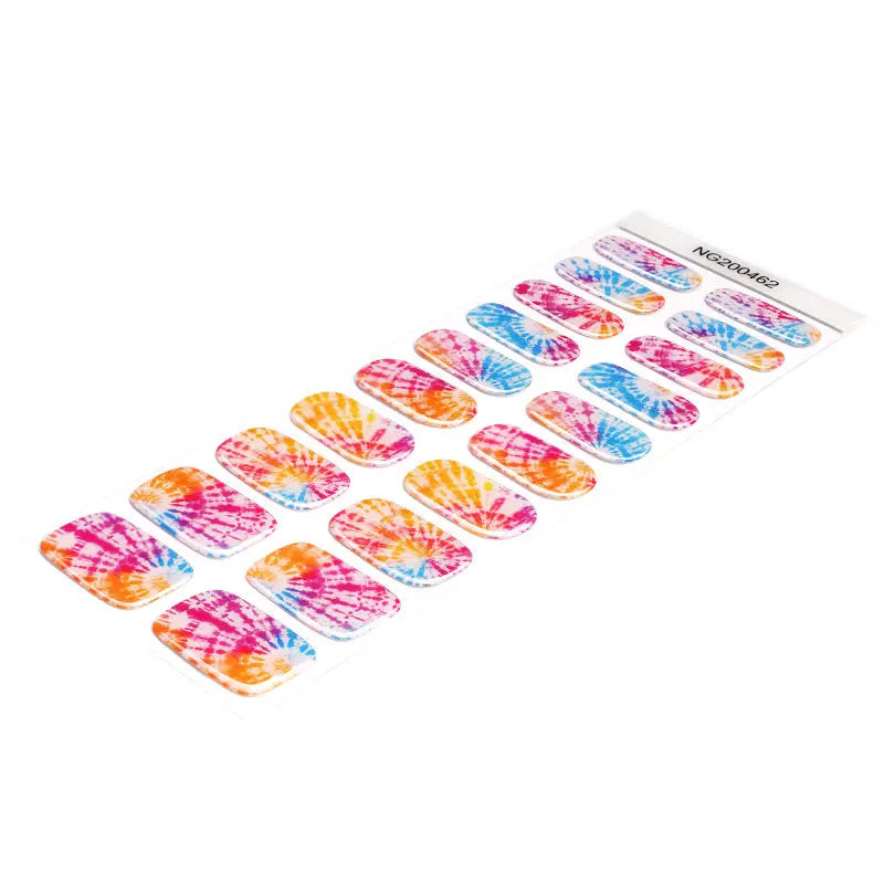 Wholesale Tie-dye Gel Nail Sticker Custom Gel Nails HUIZI