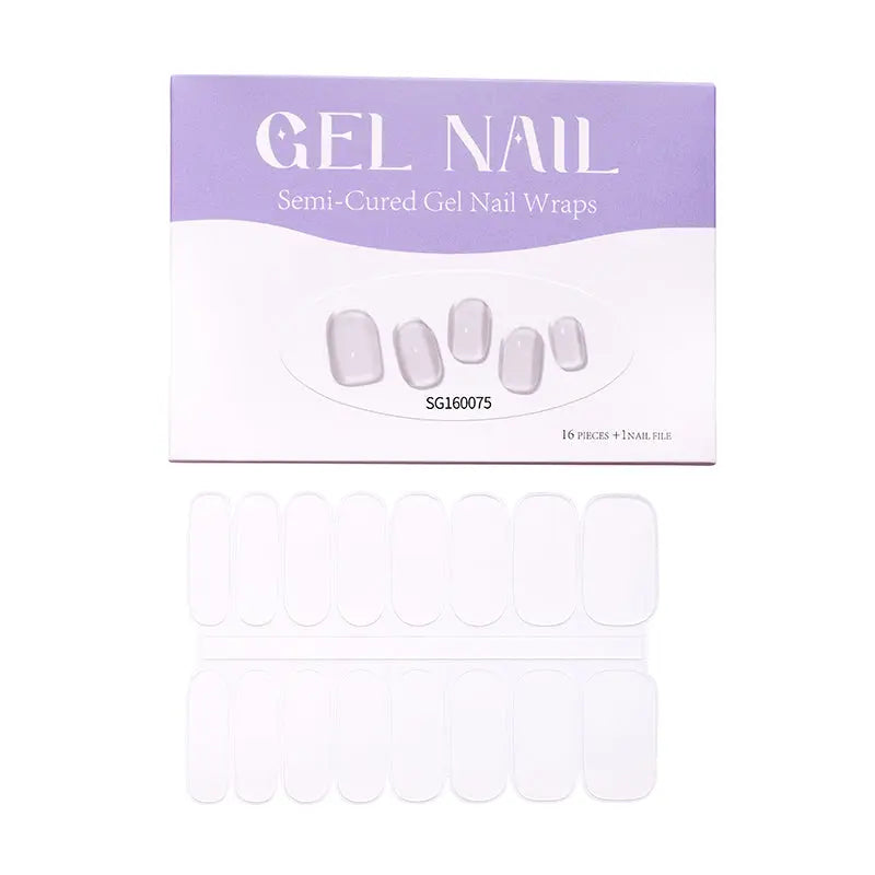 Wholesale Transparent Gel Nail Stickers Custom Nail Designs HUIZI