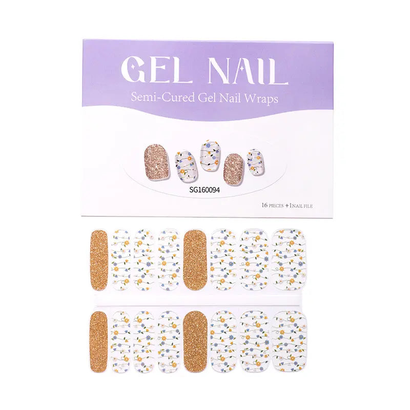 Wholesale Transparent Gel Nails Custom Little Daisy Nail Designs HUIZI