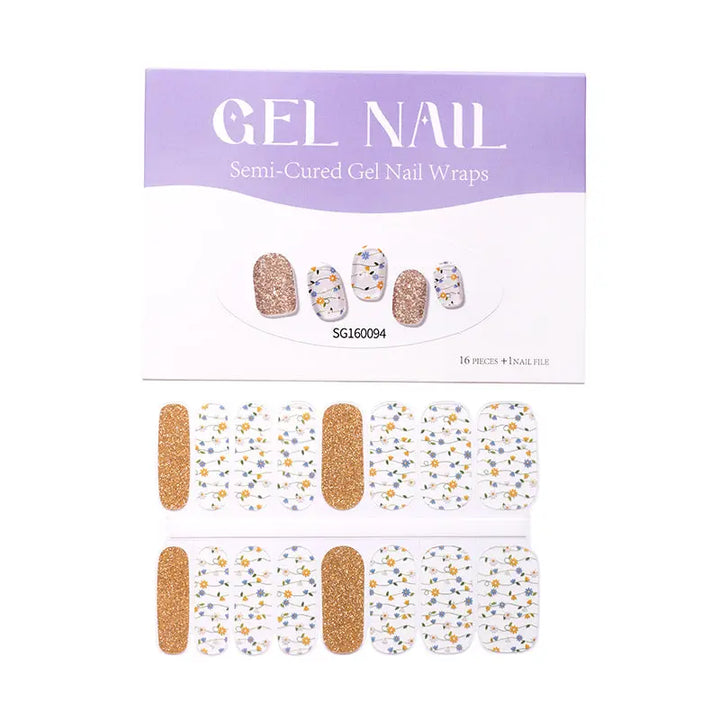 Wholesale Transparent Gel Nails Custom Little Daisy Nail Designs