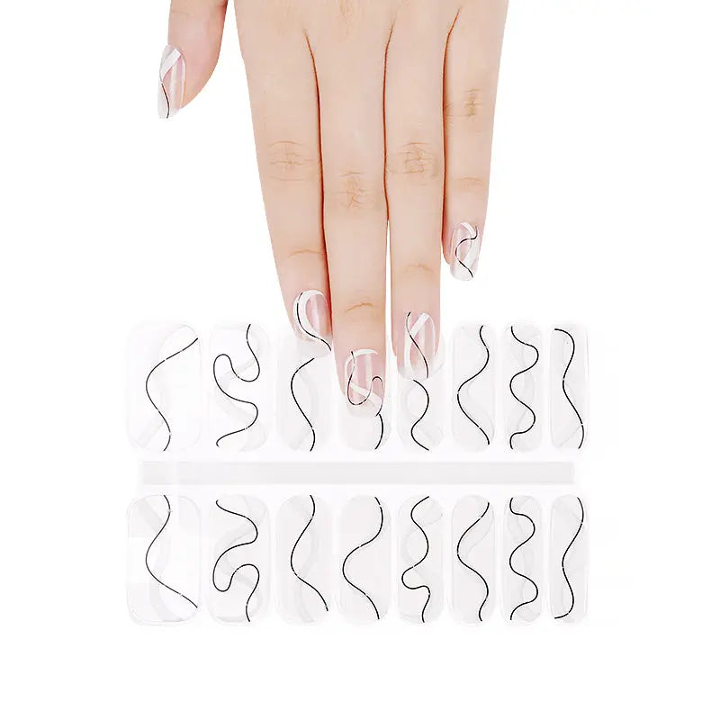 Wholesale Transparent Gel Strips Semi-Cured Nail Wraps HUIZI