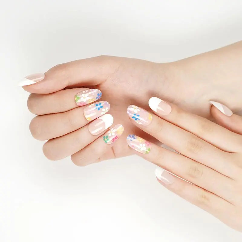 Wholesale Transparent colorful Nail Gel Strips Custom Nail Stickers HUIZI