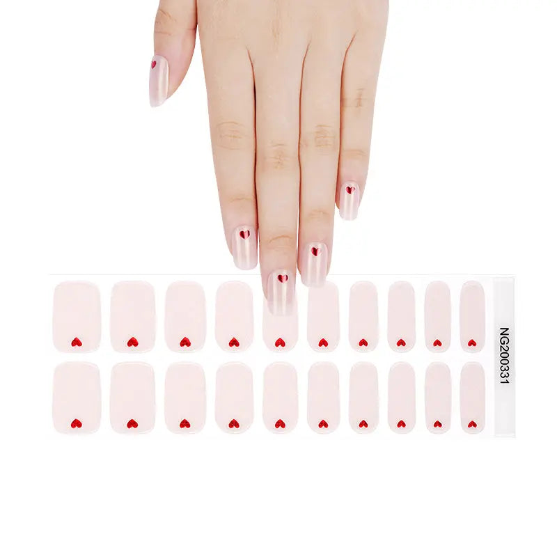 Wholesale Valentine's Day Nail Art Custom Gel Strips HUIZI