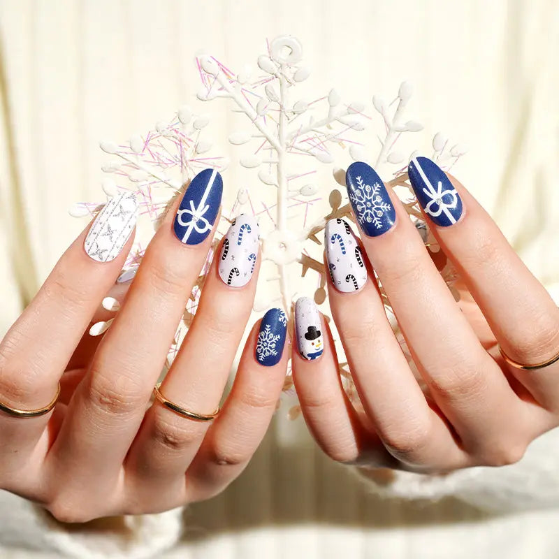 Wholesale Winter Gel Nail Sticker Custom Christmas Nail Designs HUIZI