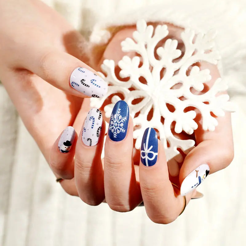 Wholesale Winter Gel Nail Sticker Custom Christmas Nail Designs HUIZI