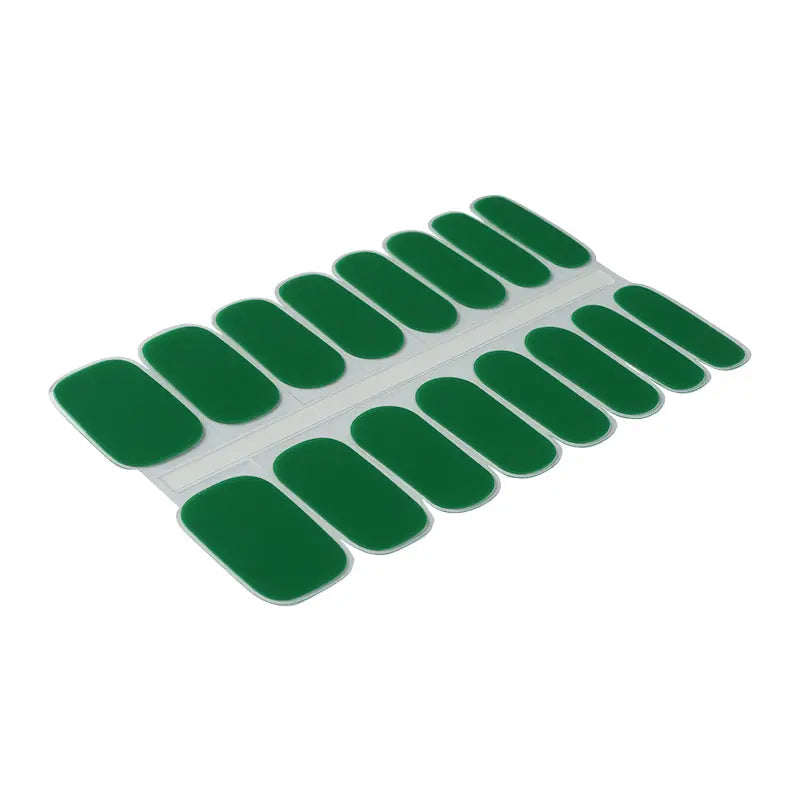 Wholeslale Green Gel Nail Stickers Custom Nail Designs HUIZI