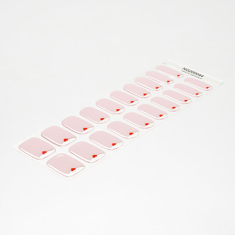Custom Nail Wraps Wholesale Semi Cured Nail Strips, Pink Love HUIZI