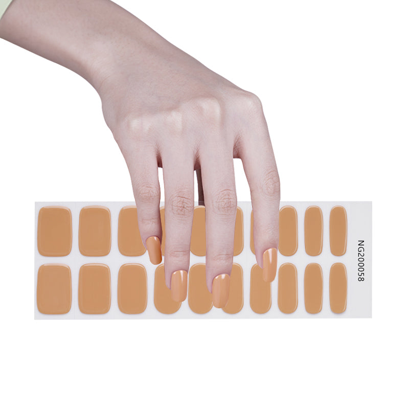 Wholesale & Custom Solid Color Nails Fall Nail Ideas, Orange HUIZI