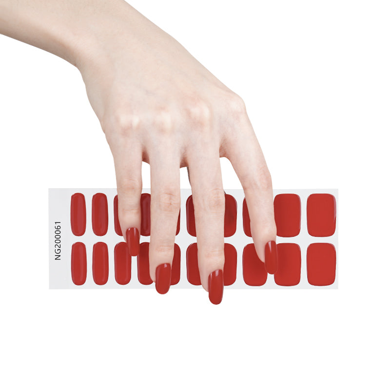 Wholesale & Custom Solid Color Nails Fall Nail Ideas, Red HUIZI