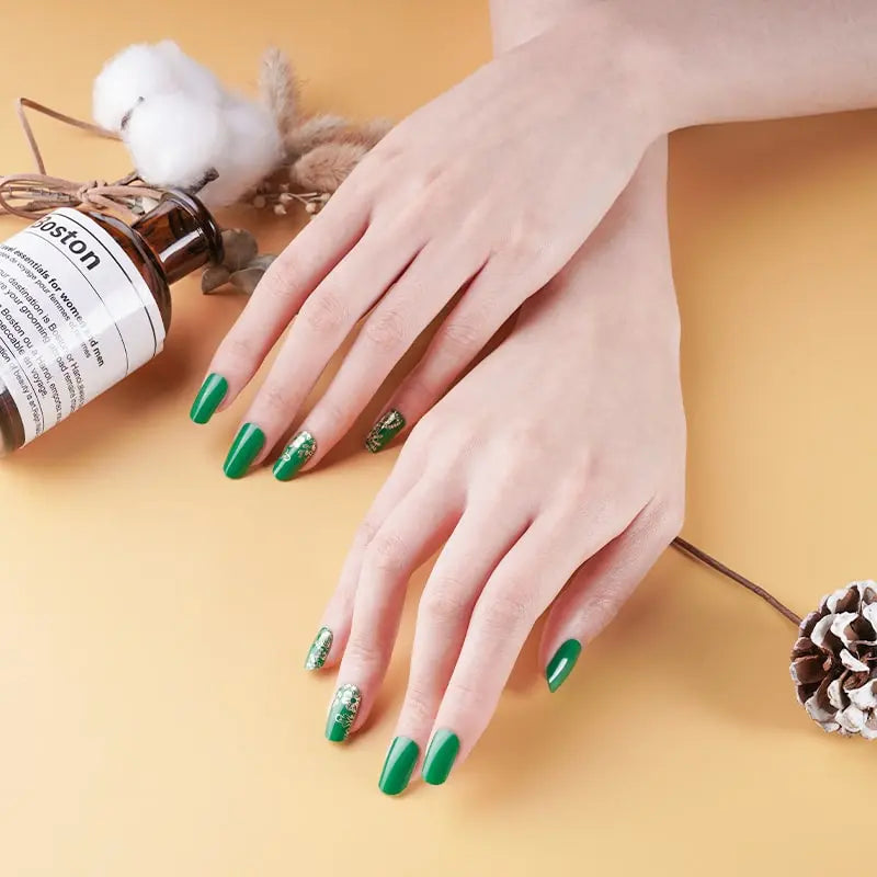 Bulk Nail Waps Green Saint Patrick'S Day, Green Golden Sketch HUIZI
