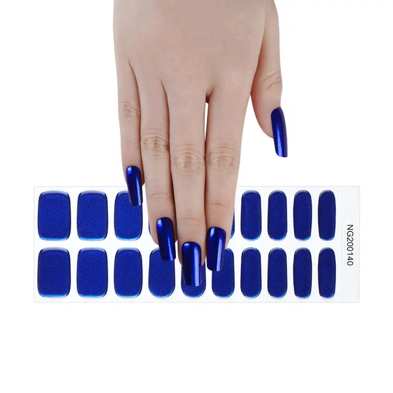 Bulk Nail Wraps Gel Nail Strips Aurora Nails, Aurora Klein Blue HUIZI