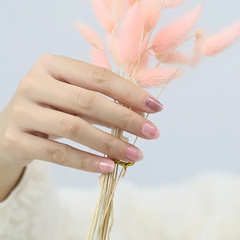 Bulk Nail Wraps Pink Nail Stickers, Misty Pink Cherry HUIZI