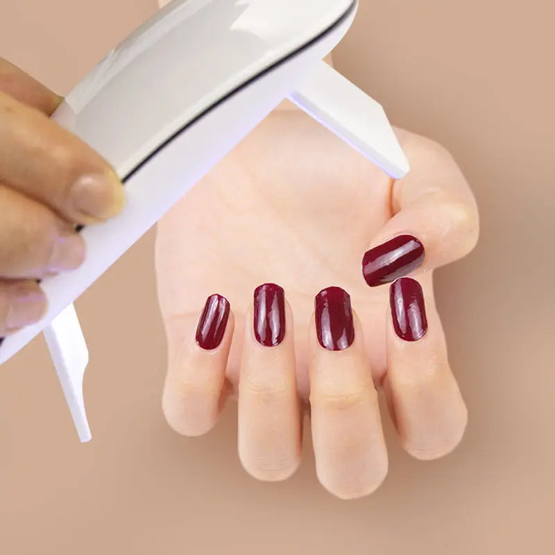 Bulk Nail Wraps Semi Cured Gel Nail Wraps Solid Color Nails, Solid, Charm Red HUIZI