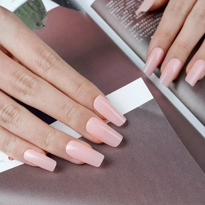 Bulk Semi Cured Gel Nails Custom Nail Wraps, Cherry Blossom Pink HUIZI