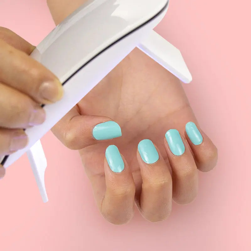 Custom Nail Wraps Gel Nail Wraps Solid Color Nails, Solid, Mint HUIZI