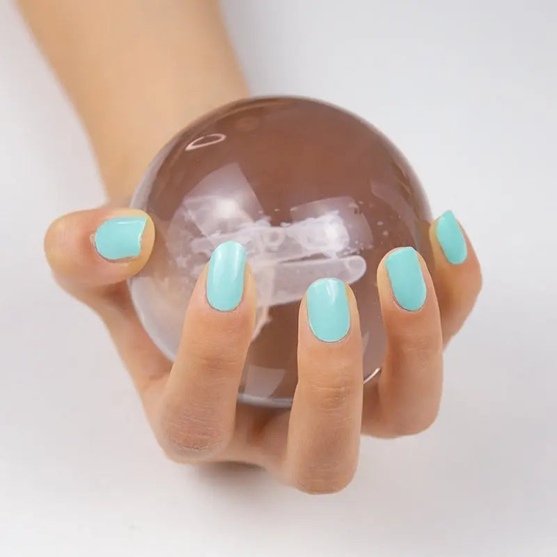 Custom Nail Wraps Gel Nail Wraps Solid Color Nails, Solid, Mint HUIZI