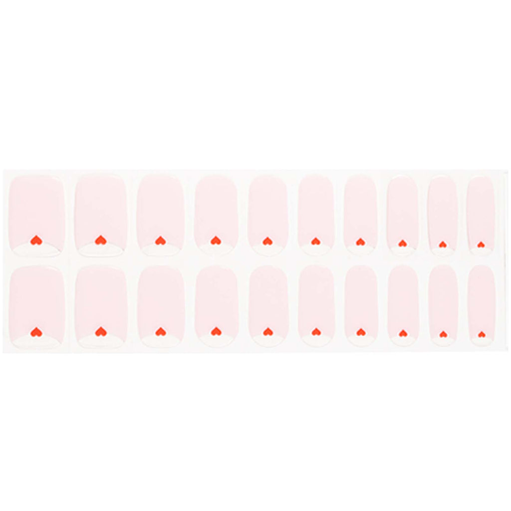 Custom Nail Wraps Wholesale Semi Cured Nail Strips, Pink Love HUIZI