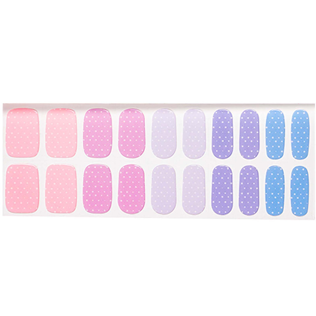 Wholesale Semi Cured Gel Nails Custom Nail Designs Supplier, Multicolor Mini Polka Dots HUIZI