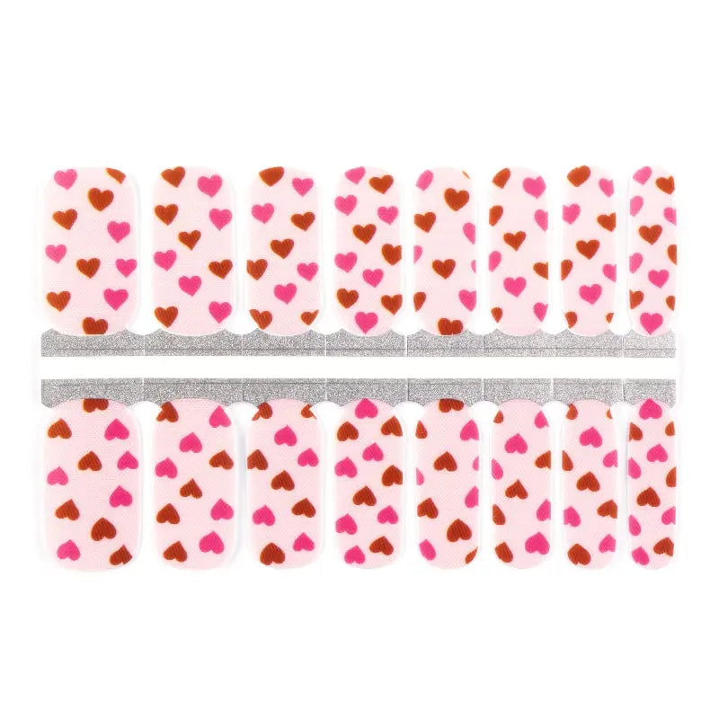 Nail Stickers Wholesale Pink Valentines Nails, Pink Love HUIZI