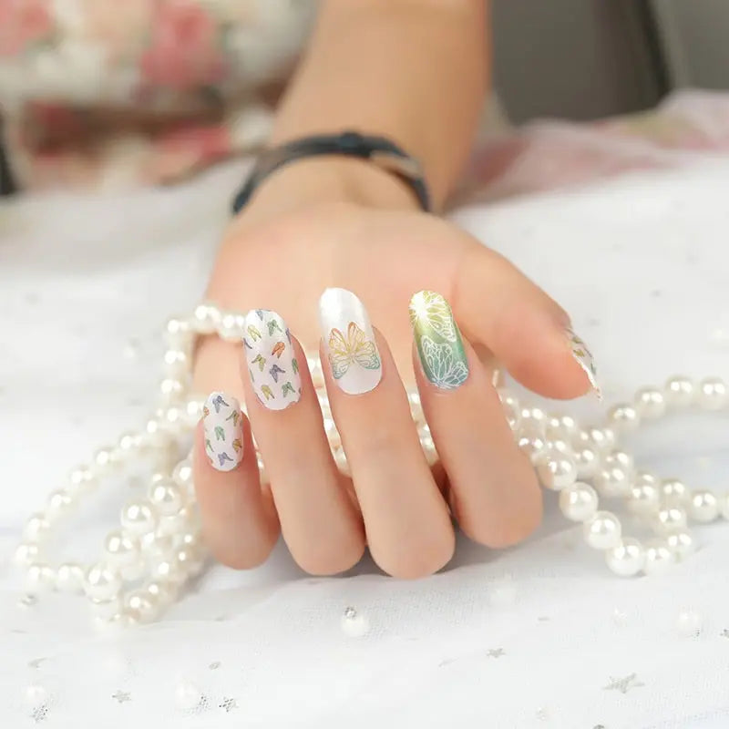 Nail Wrap Manufacturers Custom Nail Stickers, Butterfly Shadow HUIZI