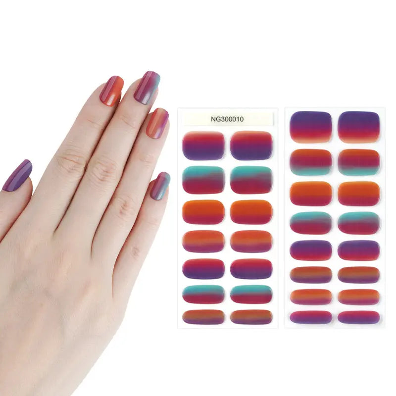 Oem Gel Nail Strips Custom Nail Wraps _ Huizi Nail Sticker Manufacturer HUIZI