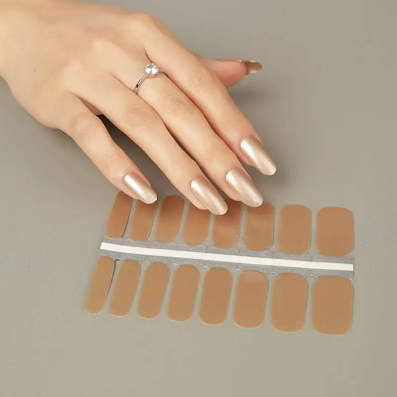 Private Label Pearl Nails Fall Nail Colors, Coyote Brown HUIZI