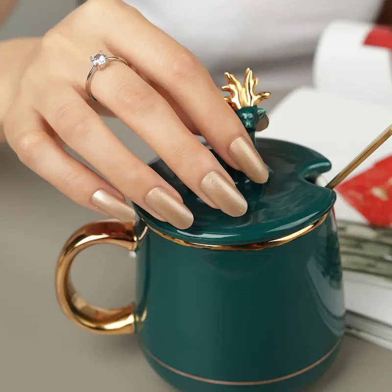Private Label Pearl Nails Fall Nail Colors, Coyote Brown HUIZI