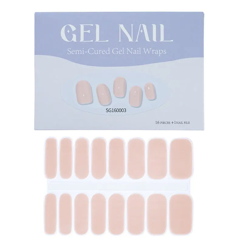 Wholesale Gel Nail Strips Custom Gel Nail Wraps, Misty Rose HUIZI