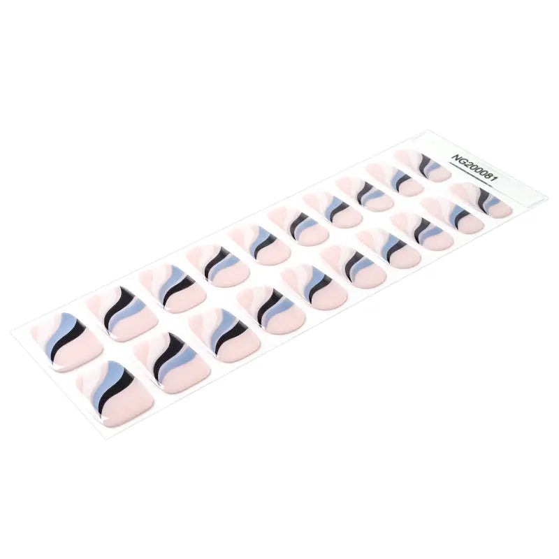 Wholesale Gel Nail Wraps Custom Almond Nails, Collision Color HUIZI