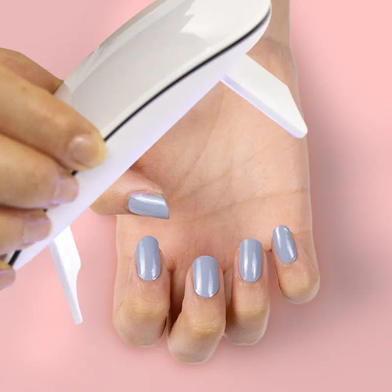 Wholesale Nail Stickers Gel Nail Wraps Solid Color Nails, Solid, Grey HUIZI