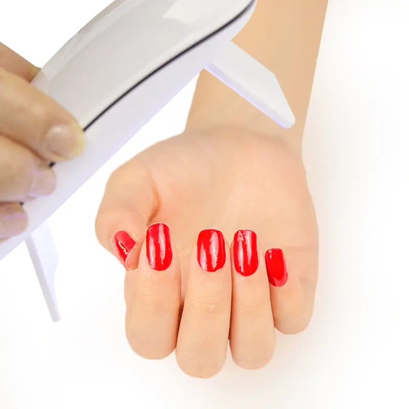 Wholesale Nail Wraps Gel Nail Wraps Solid Color Nails, Solid Cherry Red HUIZI