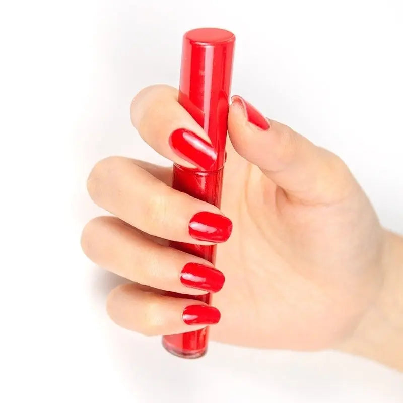 Wholesale Nail Wraps Gel Nail Wraps Solid Color Nails, Solid Cherry Red HUIZI