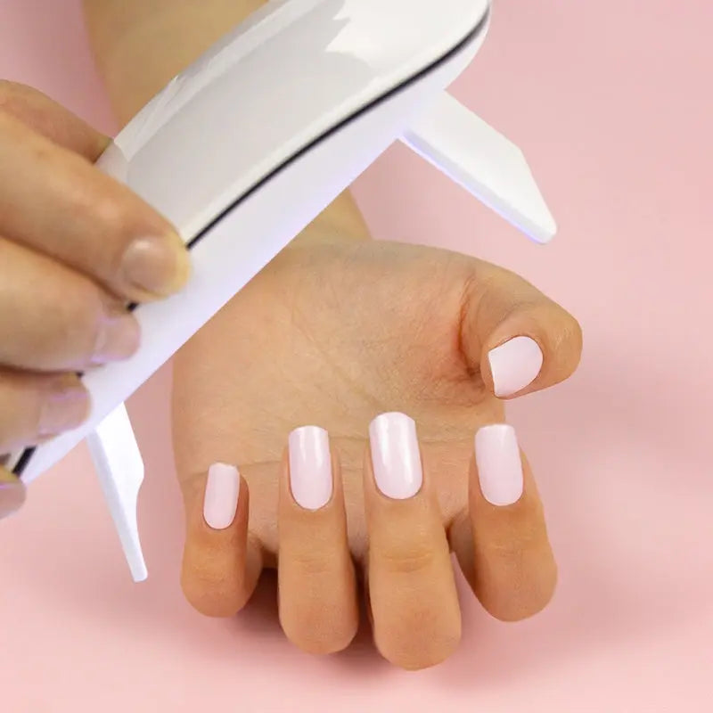 Wholesale Nail Wraps Semi Cured Gel Nails Solid Color Nails, Elegant Pink HUIZI