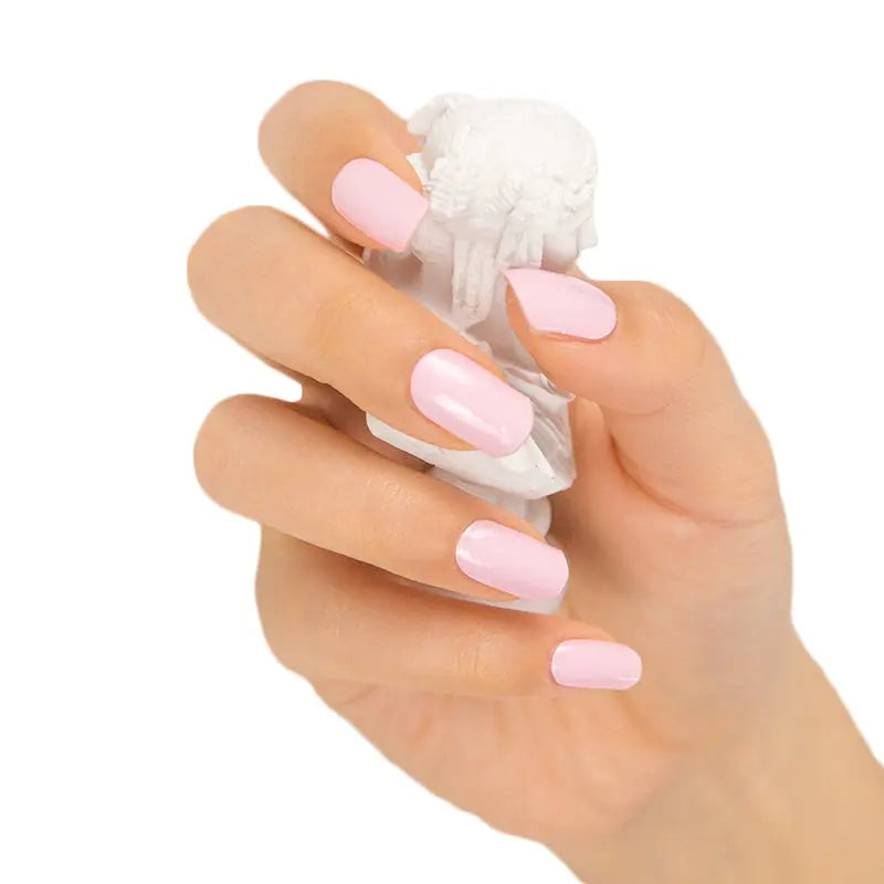 Wholesale Nail Wraps Semi Cured Gel Nails Solid Color Nails, Elegant Pink HUIZI