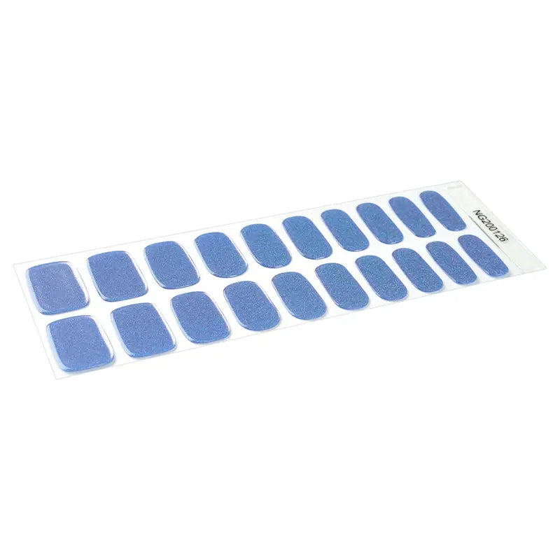 Wholesale Nail Wraps Semi Cured Nail Strips Holographic Nails, Blue Sky HUIZI