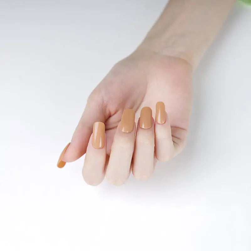 Wholesale & Custom Solid Color Nails Fall Nail Ideas, Orange HUIZI