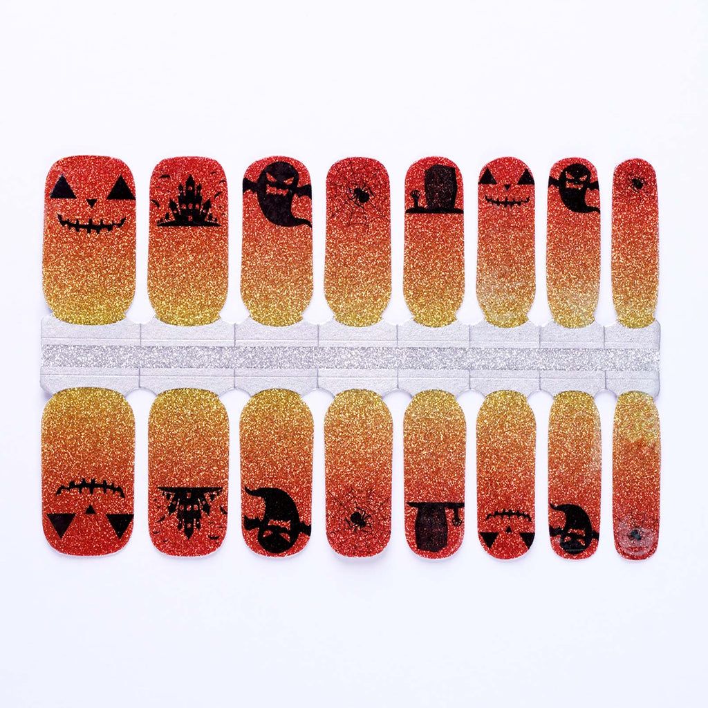 Wholesale Halloween Nails, Orange and Black Halloween Nails HUIZI