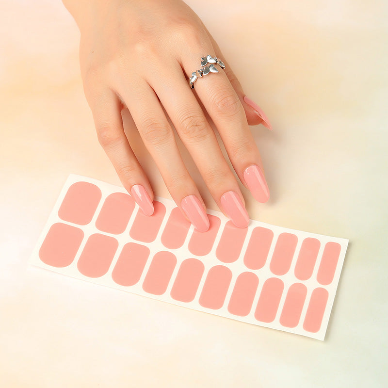 Designer Nail Stickers Wholesale Custom Nail Stickers, Solid, Nude Pink HUIZI