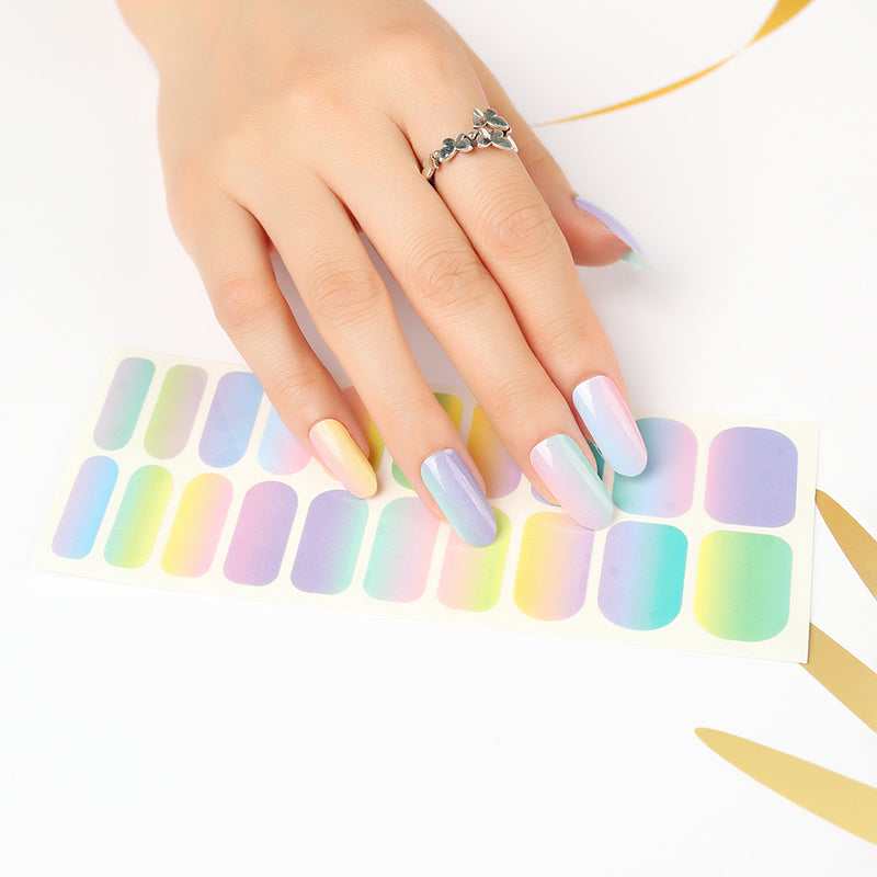 Nail Stickers Wholesale Custom Nail Designs, Multi-Color Gradient HUIZI