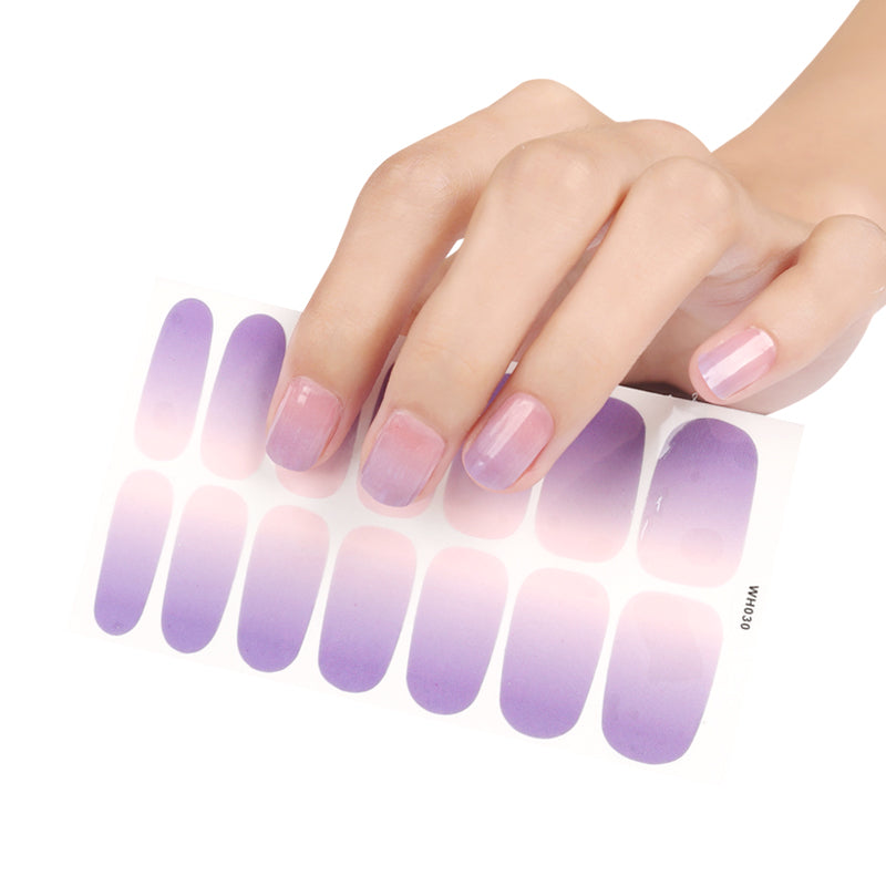 Wholesale Nail Wraps Custom Design Nail Wraps, Purple Gradient HUIZI
