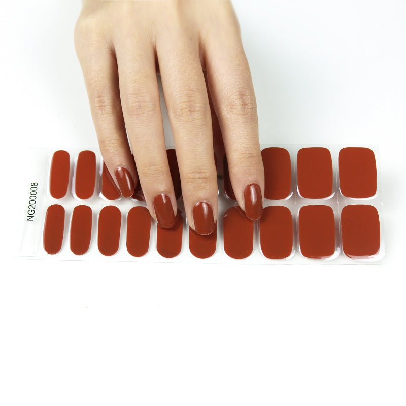 Bulk Nail Wraps Semi Cured Gel Nail Wraps Solid Color Nails, Solid Red HUIZI